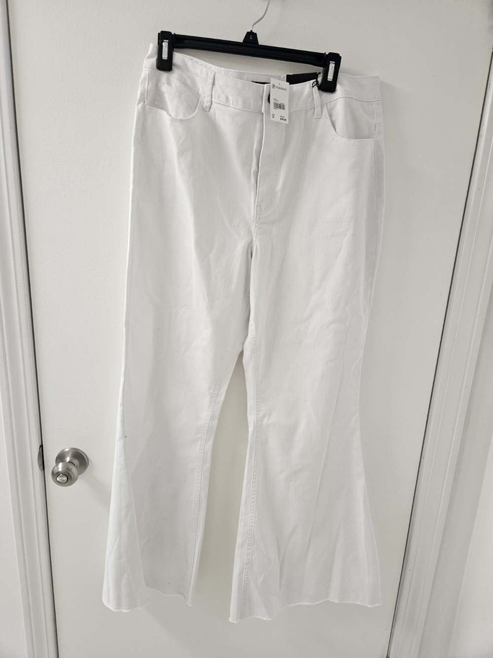 Versona White Flare Wide-Leg Jeans